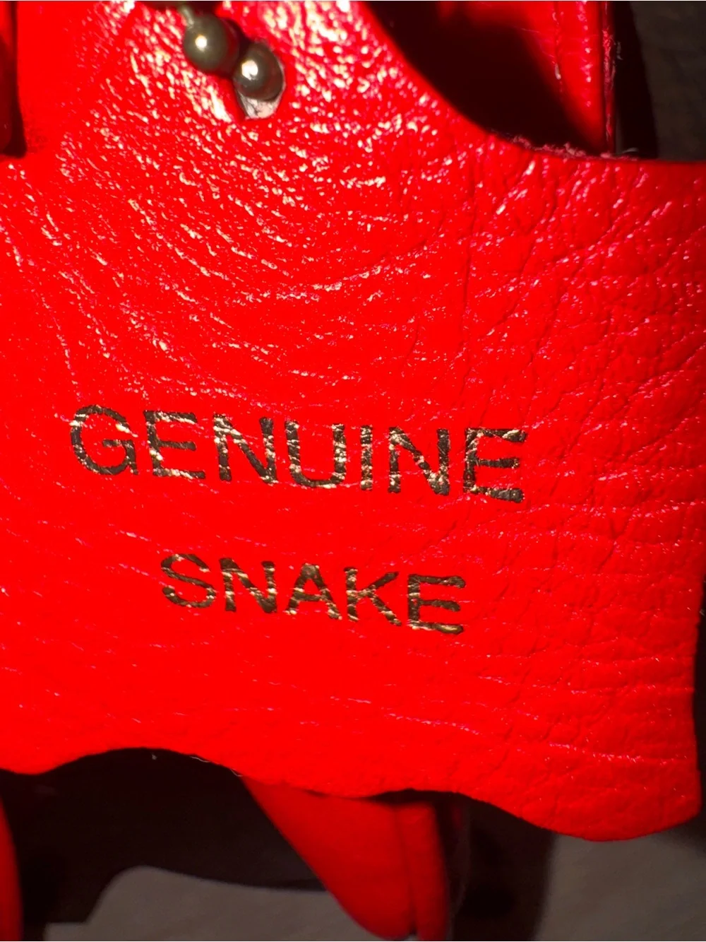 Vintage Jennifer Moore Genuine Snake Red Leather Crossbody Shoulder Purse Bag